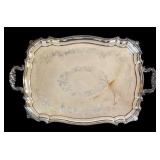 MB - Set of 2 Large Ornate Silver Plated Serving Platters