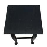 MB - Petite Black Vintage Accent Table