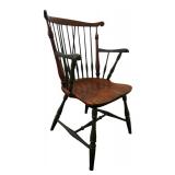U - Vintage Windsor-Style Arm Chair with Spindle Back