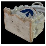 MB - Vintage Porcelain Fairing Box with Boy Figure