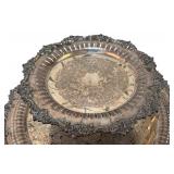 MB - Vintage Silver Plated Lazy Susan Style Two Tier Serving Platter