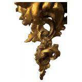 U - Vintage Ornate Gilt Wall Shelf