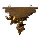 U - Vintage Ornate Gilt Wall Shelf