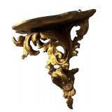U - Vintage Ornate Gilt Wall Shelf