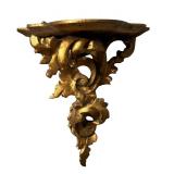 U - Vintage Ornate Gilt Wall Shelf