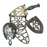 MB - Collection of Vintage Cast Iron Trivets Assorted Designs