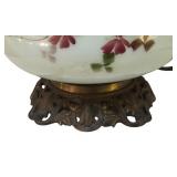 MB - Vintage Hand-Painted Glass Table Lamp