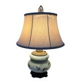 MB - Vintage Hand-Painted Glass Table Lamp