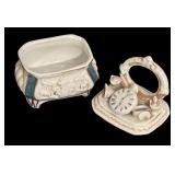 MB - Fancy Antique Porcelain Fairing Box