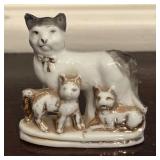 MB - Vintage Brass Candle Holder, Antique Porcelain Fairing Box, Figurine Opera Glasses and More