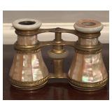 MB - Vintage Brass Candle Holder, Antique Porcelain Fairing Box, Figurine Opera Glasses and More
