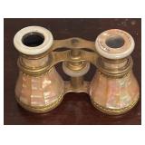 MB - Vintage Brass Candle Holder, Antique Porcelain Fairing Box, Figurine Opera Glasses and More