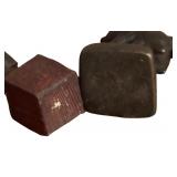 MB - Antique Burmese Bronze Weight and Southeast Bronze Buddha Head Sculpture