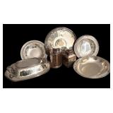 BR - Collection of Silver Plated Serving Pieces including Platters, Bowls, Casserole Dish and More