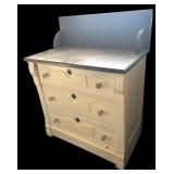 BR - Vintage Marble Top Dresser