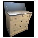 BR - Vintage Marble Top Dresser