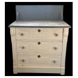 BR - Vintage Marble Top Dresser