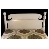 BR - Vintage White Painted Wooden Twin Bed Frame