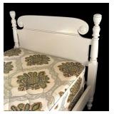 BR - Vintage White Painted Wooden Twin Bed Frame
