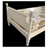 BR - Vintage White Painted Wooden Twin Bed Frame