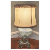 U - Vintage Glass Base Table Lamp