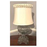 U - Vintage Glass Base Table Lamp