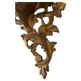 BR - Vintage Ornate Gold Wall Shelf