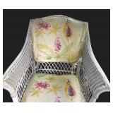 P - Vintage White Wicker Rocking Chair