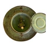 P - Vintage Floral Metal Wall Clock