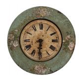 P - Vintage Floral Metal Wall Clock