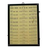 P - Set of 2 Vintage Eye Charts Including Framed Optometry Chart