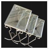 P - Set of 3 Vintage Iron and Glass Nesting Tables