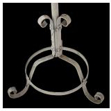 P - Vintage White Wrought Iron Planter Stand