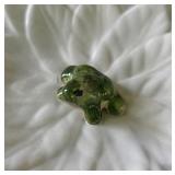 P - Pretty Porcelain Decor Lot: 2 Candle Holders, Leaf Frog Dish, and Planter Pot