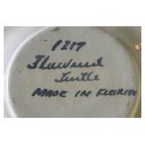 P - Pretty Porcelain Decor Lot: 2 Candle Holders, Leaf Frog Dish, and Planter Pot