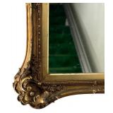 S - Vintage Ornate Gold Framed Mirror