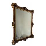 S - Vintage Ornate Gold Framed Mirror