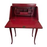 FR - Vintage Red Secretary Desk with Coordinating Chair