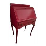 FR - Vintage Red Secretary Desk with Coordinating Chair
