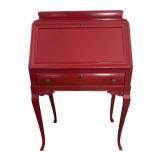 FR - Vintage Red Secretary Desk with Coordinating Chair
