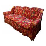 FR - Vintage Red Floral Sofa