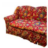 FR - Vintage Red Floral Sofa