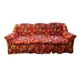 FR - Vintage Red Floral Sofa