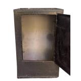 O - Vintage Metal Pie Safe with Embossed Door