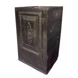 O - Vintage Metal Pie Safe with Embossed Door