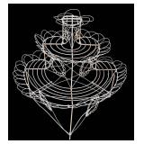 O - Vintage White Metal Multi-Tier Planter Stand