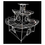 O - Vintage White Metal Multi-Tier Planter Stand
