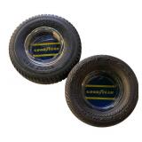 P - Set of 2 Vintage Goodyear Tire Ashtrays including G167 and Aquatred