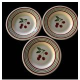 P - Set of 5 Cherry Motif Plates by Tag