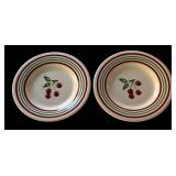 P - Set of 5 Cherry Motif Plates by Tag